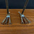 Close-up of the feet on a handcrafted robot sculpture