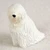 Miniature Komondor figurine sculpted with the breed's corded cream white coat