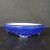 12 inch oval riveted Yixing bonsai pot in cobalt blue with raised beads