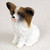 Miniature brown and white Papillon figurine with large butterfly ears