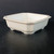Cream glazed square pot with cut corners and low feet