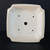 9-Inch Cream Glazed Square Yixing Ceramic Bonsai Pot (No. 2281a)