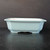 9 inch square Yixing ceramic bonsai pot in a soft light blue glaze