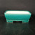 Front view of the 7 inch rectangular pot in vibrant green glaze