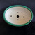 Top-down view of the 6 inch oval pot with a green crackle rim