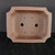 Overhead view of the 13.5 inch rectangular unglazed Yixing pot