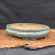 12 inch oval Yixing bonsai pot in a glossy sea-foam green glaze, No. 1862g