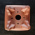 Underside of the 7 inch unglazed square cascade Yixing pot