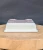 Seven inch rectangular cream glazed ceramic bonsai pot