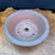 Top-down view into the 8 inch Bigei Tokoname round bonsai pot