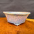 Shuho handmade round flared multicolor glazed bonsai pot front view
