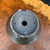 Bottom view of Shuho handmade bonsai pot showing base, feet, drainage hole, and artist chop