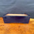 9.75 inch Yamafusa deep blue rectangle Tokoname bonsai pot front view
