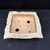 6" John Fazzino Handmade Bonsai Pot - Wide-Lipped Square with Textured Glaze (No. 49)