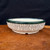 Round Crackle Bonsai Pot with Gloss Green Rim by Andy Arnault (No. 641)