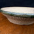 Flared Stone-Textured Bonsai Pot with Green Rim by Andy Arnault (No. 644)