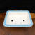 10" Powder Blue Glazed Yixing Bonsai Pot - Rectangular with Cloud Feet (NEBG. 1069)