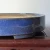 Blue Glazed Yixing Bonsai Pot closeup on a display stand