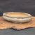 12 inch oval Yixing bonsai pot in a glossy sea-foam glaze, No. 1862p