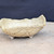 3 inch cream glazed freeform bonsai pot handmade by Bruce Lenore, No. 175