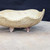 5 inch cream glazed freeform bonsai pot handmade by Bruce Lenore, No. 177