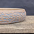 Close-up of the blue pebble texture on natural clay on Andy Arnault bonsai pot No. 736