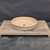 8 inch Andy Arnault round bonsai pot, angled view showing the inside, No. 744