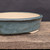 Close-up of the matte teal glaze on Andy Arnault bonsai pot No. 745