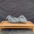 Preston Duncan handmade bonsai slab PD-021, gray finish, front view on a display stand