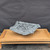 Preston Duncan handmade bonsai slab PD-022, gray finish, raised front view on a display stand