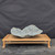 Preston Duncan handmade bonsai slab PD-025, gray finish, front view on a display stand