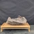 Preston Duncan handmade bonsai slab PD-027, brown finish, raised front view on a display stand