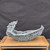 Preston Duncan handmade bonsai slab PD-031, gray finish, raised front view on a display stand