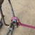 Small handcrafted found-object robot sculpture, robot 22907, close-up of the screw hands and feet