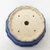 Underside of the 6 inch blue glazed Yixing bonsai pot
