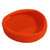 Bright orange silicone protective bottom cover for a stool leg