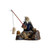 Ceramic mudman fisherman figurine for penjing and bonsai displays