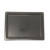 An empty, rectangular, black plastic humidity tray for bonsai trees is centered against a clean white background. This classic Japanese-style tray, shown from a top-down perspective, has a simple and functional design with a raised outer rim and a smooth, recessed flat interior. Made from durable plastic with a subtle semi-matte finish, this tray is designed to hold water and river rocks, creating a humid microclimate essential for the health of indoor bonsai and other humidity-loving plants.