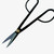 Yoshiaki A3 carbon steel bonsai shears shown at a diagonal angle