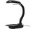Matte black desktop LED grow light for bonsai, with a wide oval base and tray