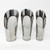Three piece stainless steel bonsai soil scoop set in graduated sizes