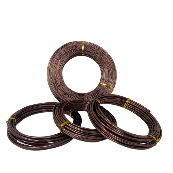 Brown / Copper Color Aluminum Bonsai Wire - (Select Roll & Gauge Size) 