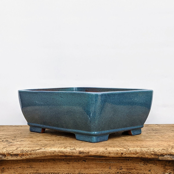 13" Blue Glazed Yixing Bonsai Pot (No. 1714)