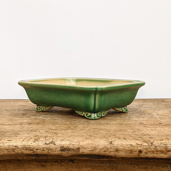 8" Green Glazed Yixing Bonsai Pot (No. 1827a) 8" Green Glazed Yixing Bonsai Pot (No. 1827a)