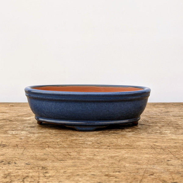 6" Blue Glazed Yixing Bonsai Pot (No. 1918)