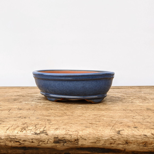 6" Blue Glazed Yixing Bonsai Pot (No. 1918)
