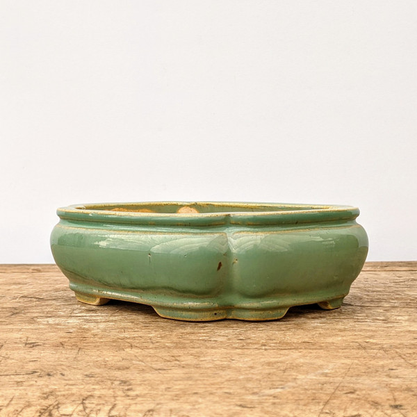 6" Green Glazed Yixing Bonsai Pot (No. 1942)