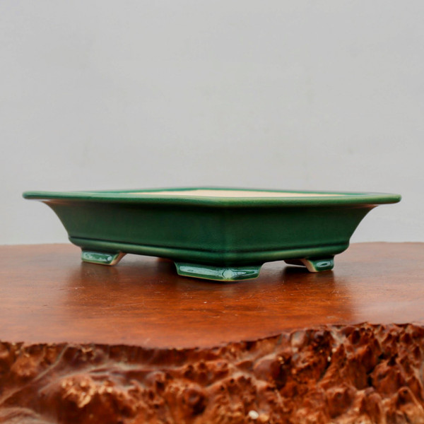 11" Green Glazed Yixing Bonsai Pot (No. 2115)