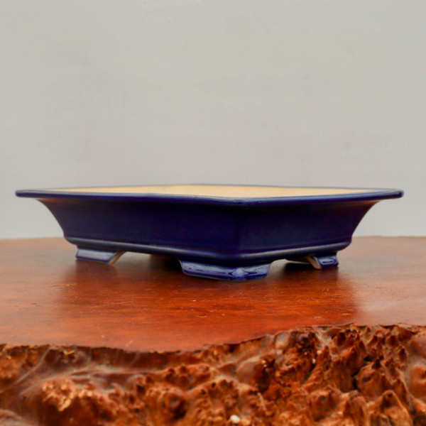 11" Blue Glazed Yixing Bonsai Pot (No. 2117)
