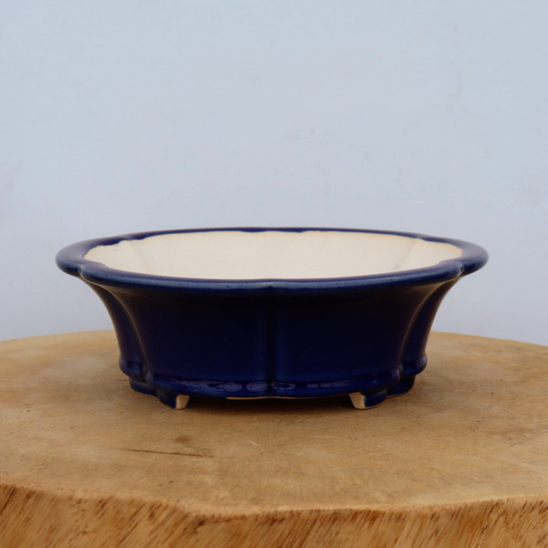 8" Blue Glazed Yixing Bonsai Pot (No. 2065)